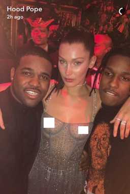 Bella Hadid Goes Completely Br9less